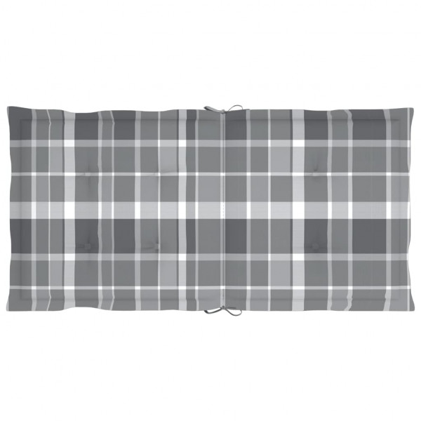 Almofadões lombares cadeiras jardim 4pcs oxford xadrez cinza M 4