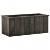 Arriate de madera maciza de pino gris oscuro 74x32x30 cm 1