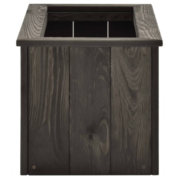 Arriate de madera maciza de pino gris oscuro 74x32x30 cm M 3