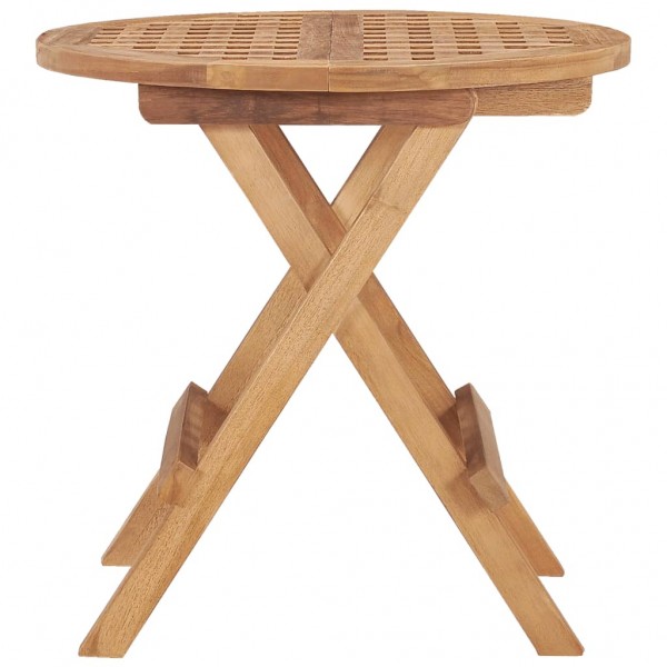 Mesa plegable de jardín madera maciza de teca 50x50x50 cm M 3