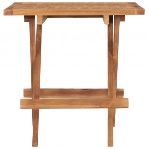 Mesa de jardim dobrável 50x50x50 cm madeira de teca maciça H