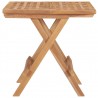 Mesa de jardim dobrável 50x50x50 cm madeira de teca maciça 4