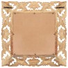 Espejo tallado a mano marrón 50x50 cm madera maciza de mango 3