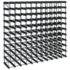 Botellero para 120 botellas madera maciza de pino negro H