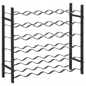 Botellero para 36 botellas hierro negro H