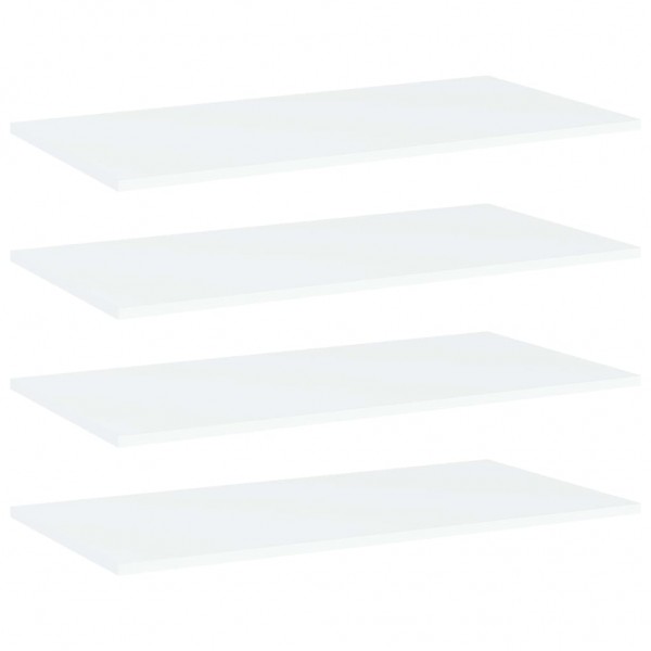 Estantes para estantería 4 uds contrachapada blanco 80x40x1.5cm D