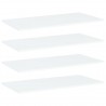 Estantes para estantería 4 uds contrachapada blanco 80x40x1.5cm 1