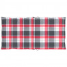 Almofadões lombares cadeiras jardim 6pcs oxford xadrez vermelho 4