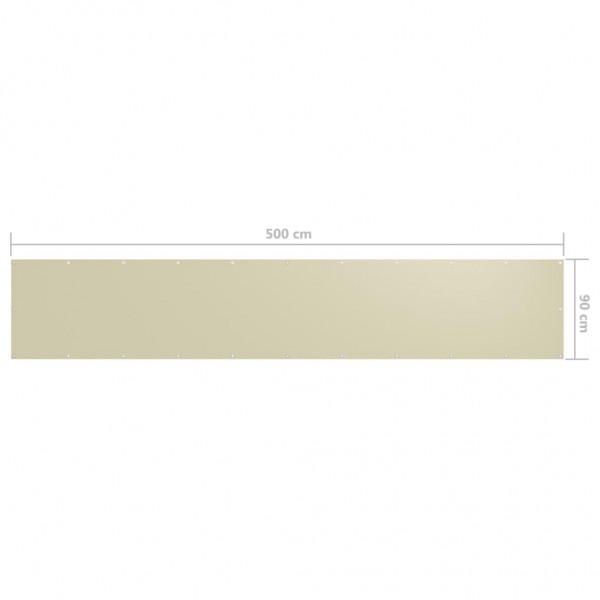 Tela de varanda 90x500 cm tecido Oxford creme M 5