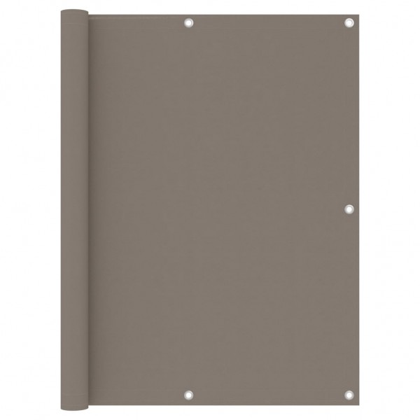 Toldo para balcón de tela oxford gris taupé 120x400 cm D