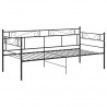 Estructura de sofá cama de metal negro 90x200 cm 3
