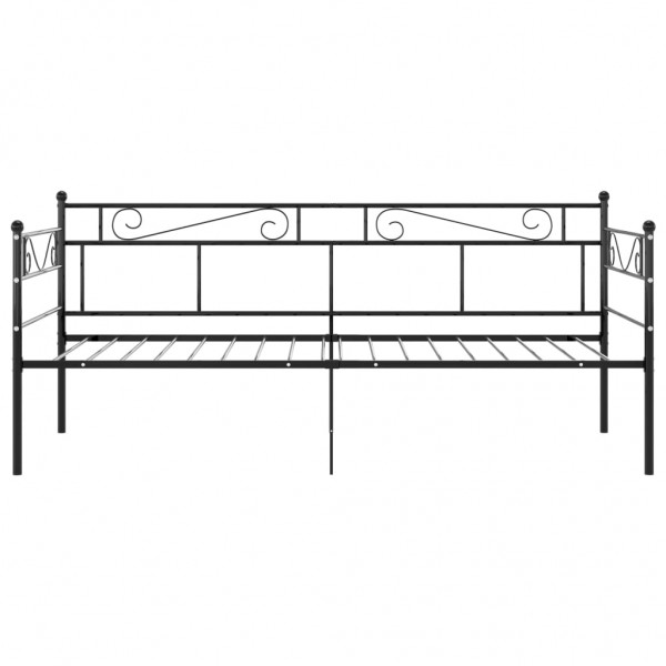 Estructura de sofá cama de metal negro 90x200 cm M 4