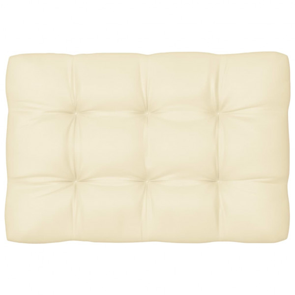 Almofadões para móveis de paletes 5 pcs tecido creme M 4