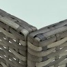 Set de muebles de jardín 4 pzas y cojines ratán sintético gris 2