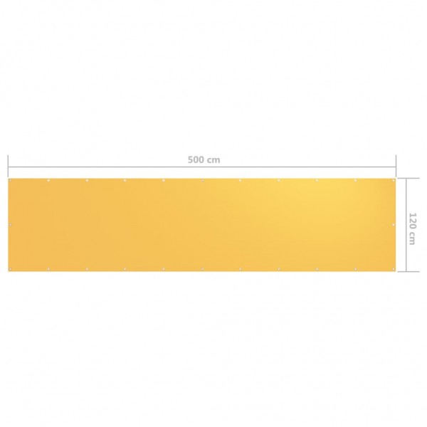 Tela de varanda 120x500 cm tecido Oxford amarelo M 5