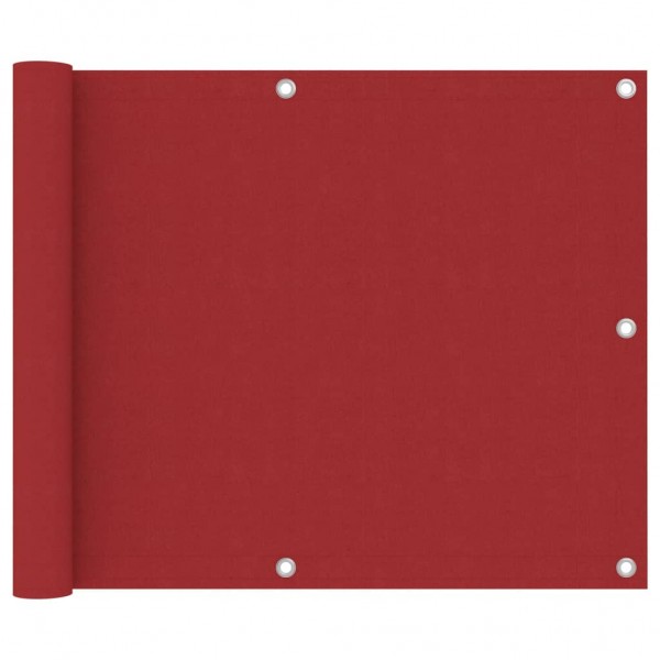 Toldo para balcón de tela oxford rojo 75x300 cm D