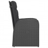 Set comedor de jardín 11 piezas ratán sintético y cojines negro 5