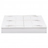 Arenero infantil de madera de abeto blanco 95x90x15 cm 3