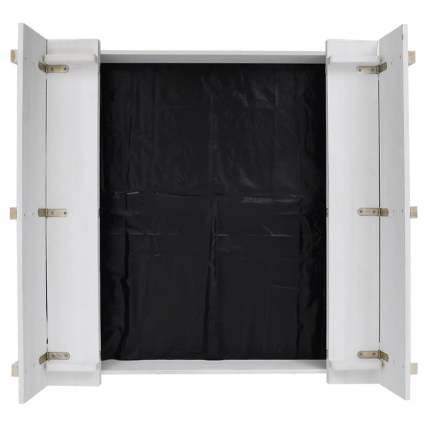 Arenero infantil de madera de abeto blanco 95x90x15 cm M 5