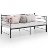 Estrutura sofá-cama de puxar 90x200 cm metal preto 1