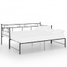 Estrutura sofá-cama de puxar 90x200 cm metal preto 3