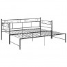 Estrutura sofá-cama de puxar 90x200 cm metal preto 4
