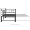 Estructura de sofá cama extraíble de metal negro 90x200 cm 5