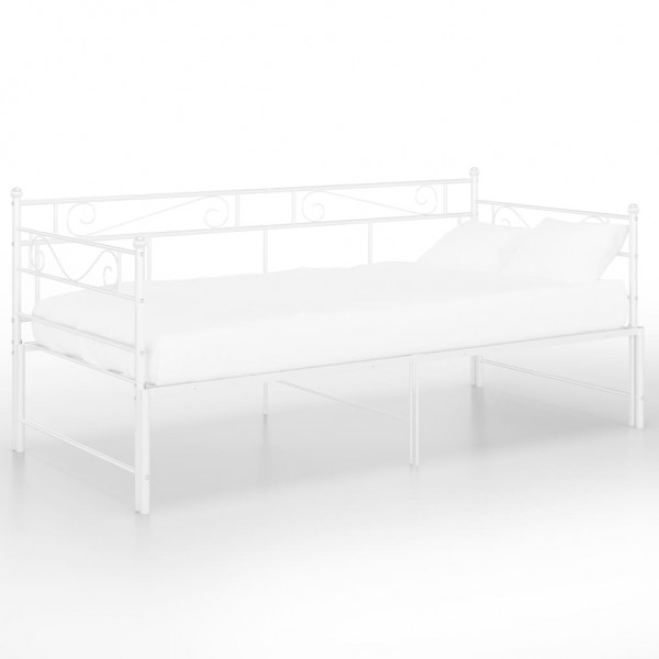 Estrutura sofá-cama de puxar 90x200 cm metal branco M 2