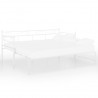Estructura de sofá cama extraíble de metal blanco 90x200 cm 3