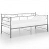 Estructura de sofá cama extraíble de metal gris 90x200 cm 2