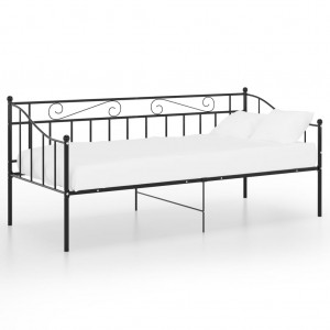 Sofá-cama 90x200 cm metal preto H
