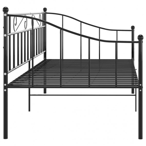 Estructura de sofá cama de metal negro 90x200 cm M 5