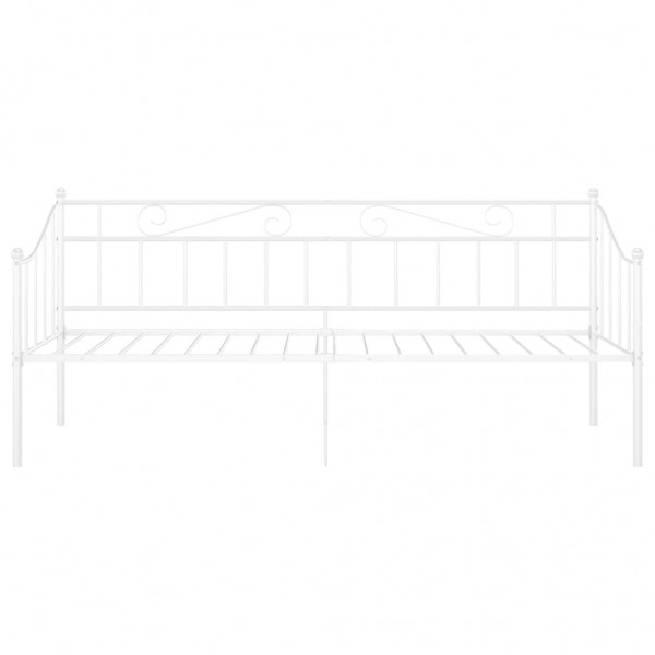 Estructura de sofá cama de metal blanco 90x200 cm M 4
