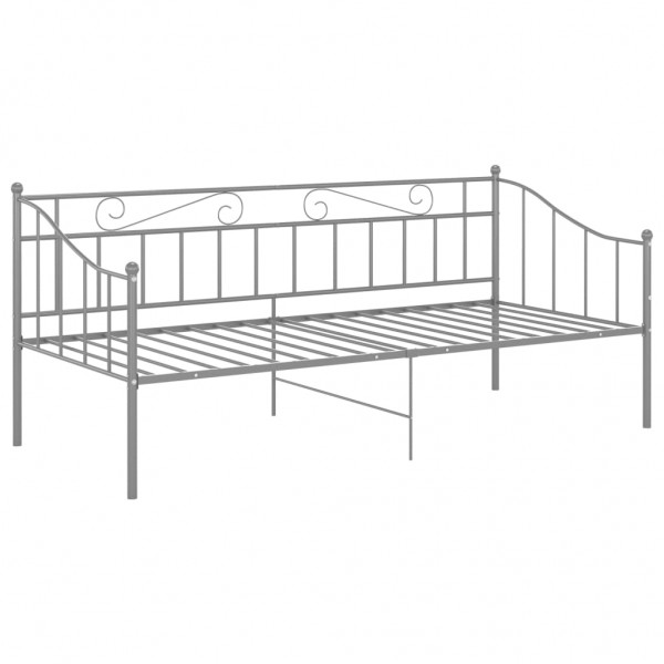 Estructura de sofá cama de metal gris 90x200 cm M 3