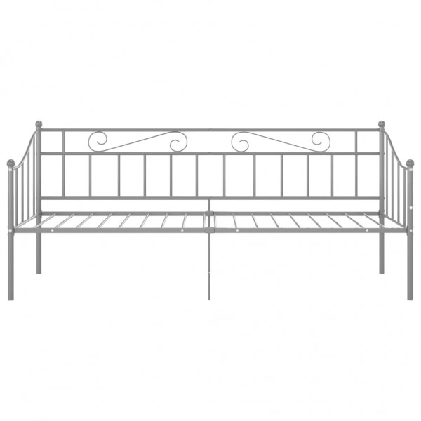 Estructura de sofá cama de metal gris 90x200 cm M 4