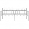 Estructura de sofá cama de metal gris 90x200 cm 4