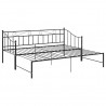 Estructura de sofá cama extraíble de metal negro 90x200 cm 4