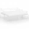 Estructura de sofá cama extraíble de metal blanco 90x200 cm 2