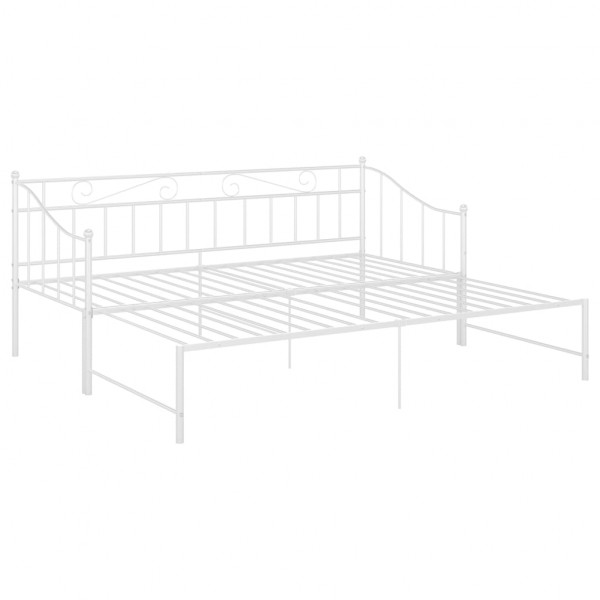 Estrutura sofá-cama de puxar 90x200 cm metal branco M 4