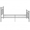 Estructura de cama de metal gris 90x200 cm 4