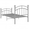 Estructura de cama de metal gris 90x200 cm 5