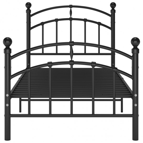 Estructura de cama de metal negro 100x200 cm M 3