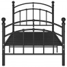 Estrutura de cama 100x200 cm metal preto 3