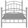 Estrutura de cama 100x200 cm metal cinzento 3