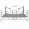 Estrutura de cama 200x200 cm metal cinzento 3