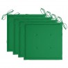 Cojines de silla de jardín 4 uds tela Oxford verde 50x50x3 cm 1