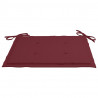 Cojines silla de jardín 4 uds tela Oxford rojo tinto 50x50x3 cm 4