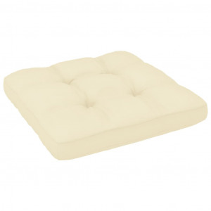 Cojín para sofá de palets tela crema 60x60x12 cm H