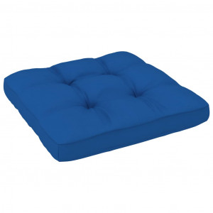 Cama de sofá de paletes de tecido azul 60x60x12 cm H