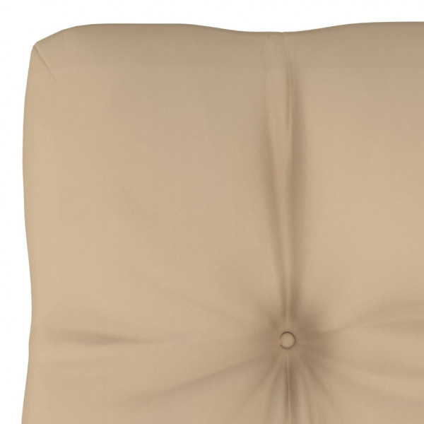 Cojín para sofá de palets de tela beige 50x40x12 cm M 3